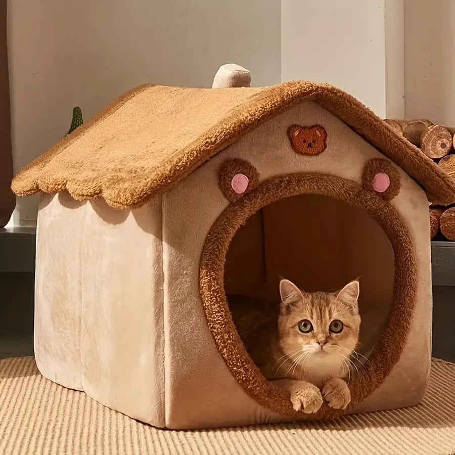 Foldable Pet House – Cozy Retreat for Cats & Small Dogs