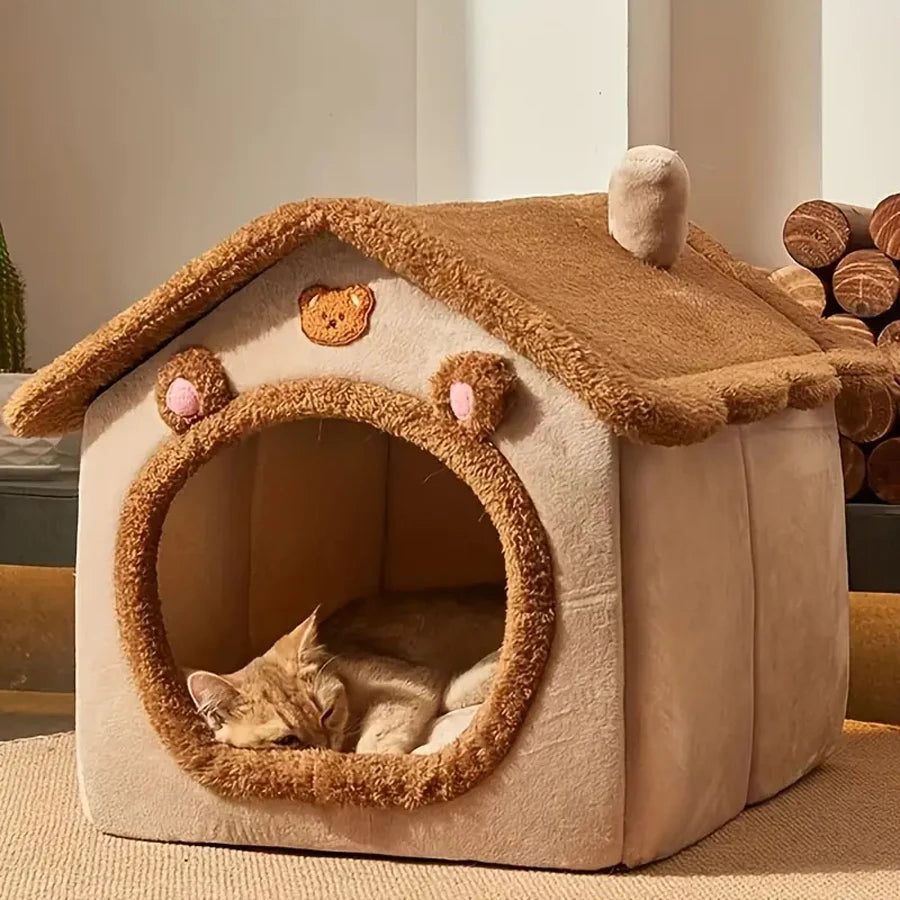 Foldable Pet House – Cozy Retreat for Cats & Small Dogs